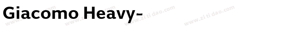 Giacomo Heavy字体转换